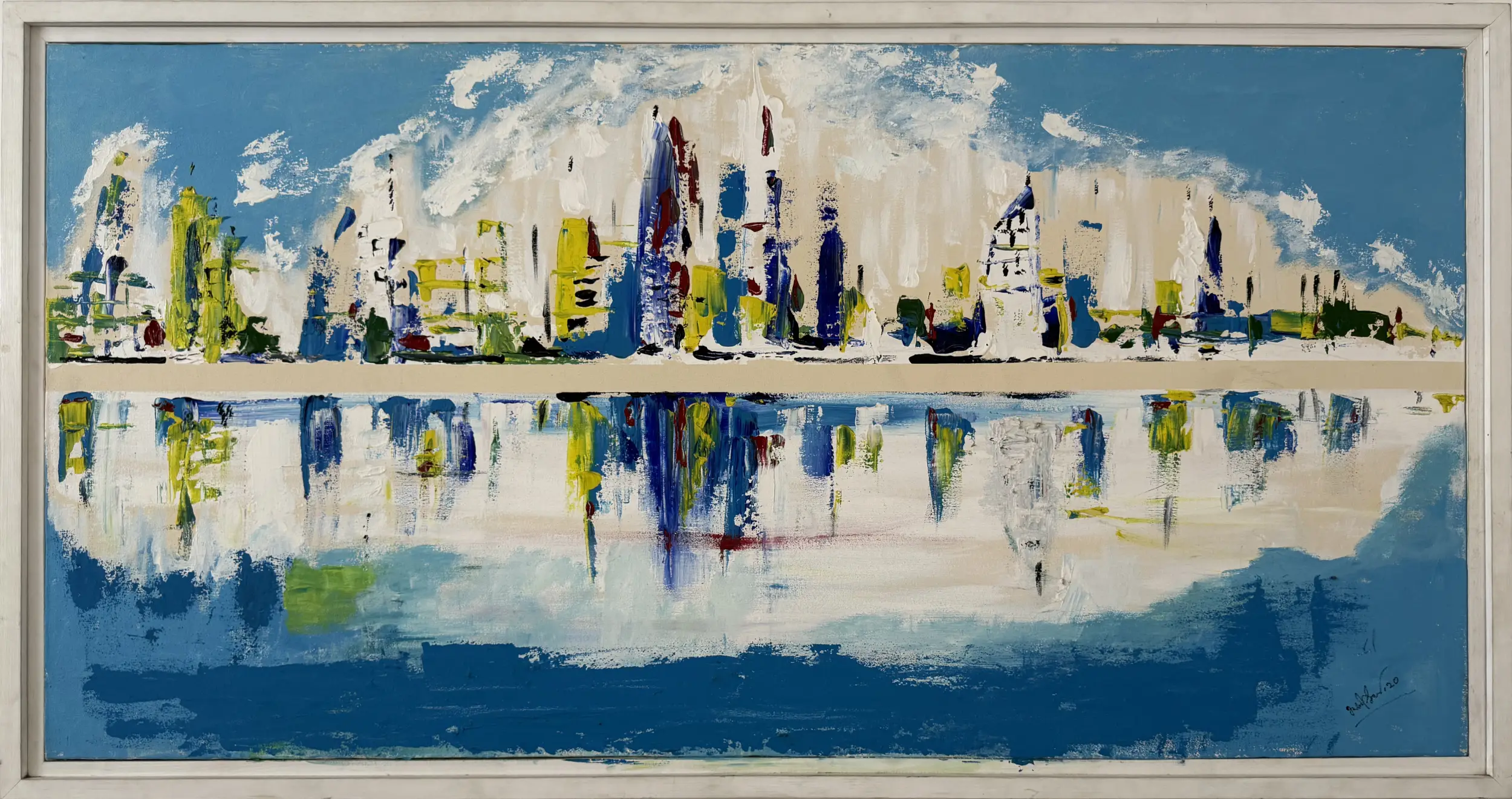 15.Acrylic On Canvas Dubai- দুবাই (27"×51")